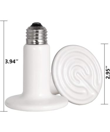 BOEESPAT Ceramic Heat Emitter Bulb 2 Pack - 60W100W150W for Reptiles & Pets - No Light, Safe Heat for Amphibians, Snakes, Birds & Poultry - Buy Online on GoSupps.com