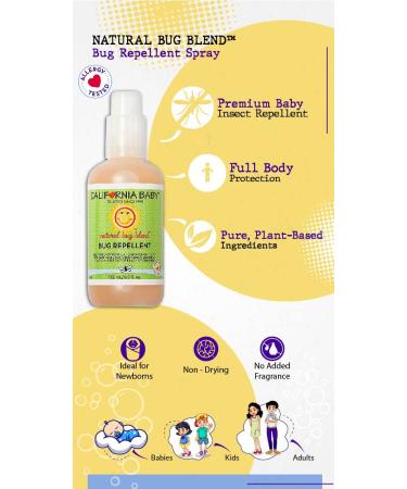 California Baby Bug Repellent Spray 6.5oz - Natural Insect Protection - Buy Online on GoSupps.com