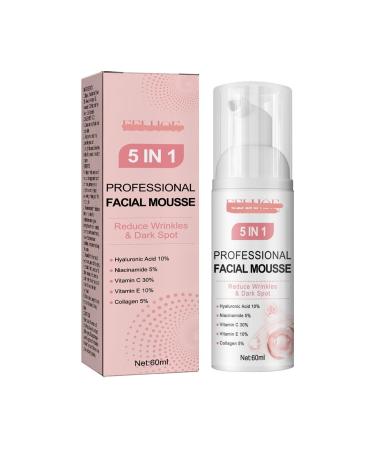 5-in-1 Cleansing Mousse - Deep Clean Hydrate Nourish Control Oil & Fade Acne Scars Gentle Facial Wash For All Skin Types Bullet Points(3PCS)