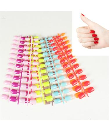 lmoikesz 24 Pieces Solid Coffin False Nails DIY Exquisite French Unique Graceful Colour-fast Personality Acrylic Nail for Manicure Salons 37 - Buy Online on GoSupps.com