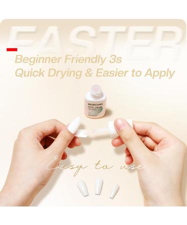 Morovan Nail Glue for Press Ons - 10ML Super Strong Brush-On Adhesive for Acrylic & Broken Nails | Long Lasting Professional Nail Bond - Buy Online on GoSupps.com