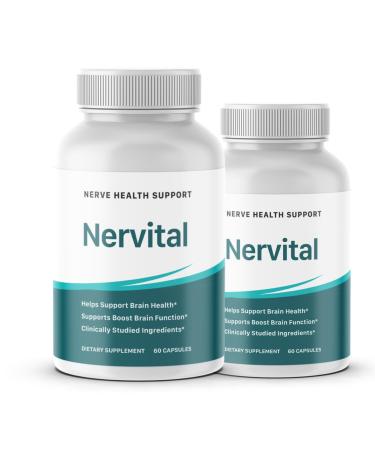 Fitness InspireWays (2Pack) Nervital for Nerve Health Support - Nervital Brain Health Dietary Supplement - Nervital Support Boost Brain Function - 120 Count