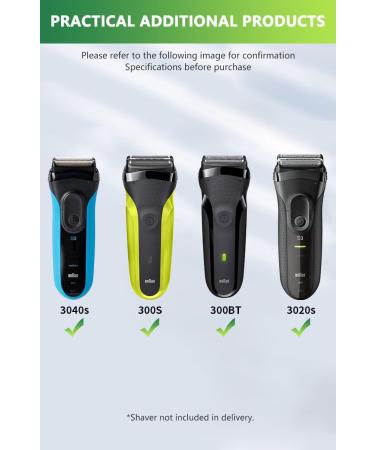 Compatible Braun Series 3 Replacement Shaver Head for Men - S3-21B | Fits 300s, 310s, 320s, 330s, 340s, 360s, 3010BT, 3020s, 3030s, 3040s, 3080s - Buy Online on GoSupps.com
