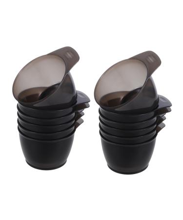 12pi ces Bol pour Coloration Capillaire Plastique M langeur pour Teinture Cheveux Lot de Bols Applicateurs pour Salon de Coiffure avec Bec Verseur