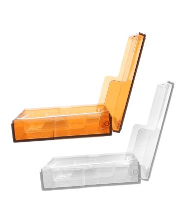 Lurrose 2pcs Box Syringe Storage Box Plastic Storage Box Injection Carrying Case Clinic Syringe Case Holder Supplies Injector Storage Box Light-proof Injection Box Assorted Color 7.2X7.2X1.5cm