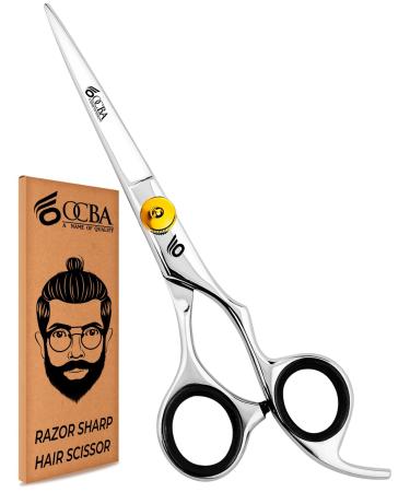 OCBA Professional Hairdressing Scissors for Barbers & Hairdressers 6" Stainless Steel Hair Cutting Scissors for Men & Women