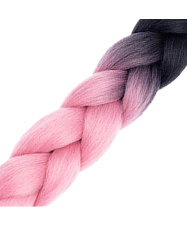 LDMY Ombre Black to Pink Braiding Hair - 6pcs 24 Inch Synthetic Extensions for Women - 100g per Pack - Buy Online on GoSupps.com