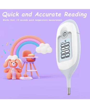 Fast & Accurate Rectal Thermometer for Babies | 10-Second Digital Baby Thermometer for Newborns & Infants - Ideal Home Care Solution - Buy Online on GoSupps.com