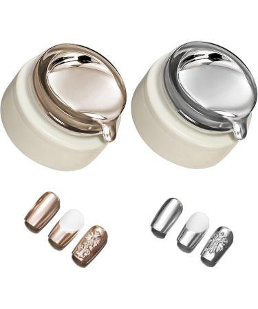 Metallic Gel Nail Polish 8ML Chrome Gel Nail Polish 3D Mirror Painting Metallic Gel Polish for Flower Lines Drawing Nail Art Polilsh 2Pcs - Buy Online on GoSupps.com