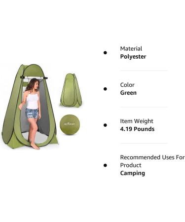 Portable Pop-Up Privacy Tent for Camping and Beach - Shower, Toilet, Changing Room, Rain Shelter - Easy Set Up, Lightweight & Sturdy - Buy Online on GoSupps.com