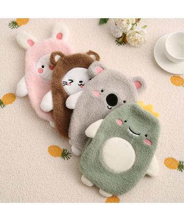 Premium Hot Water Bottle with Soft Cover - 0.5L Natural Rubber Heat Bottle for Kids - Safe & Durable - Koala Gray - Great Gift Idea - Buy Online on GoSupps.com