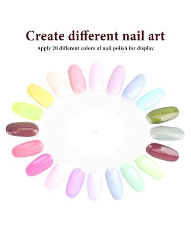 20 PCS Nail Polish Display Wheel - Plastic Swatches for Nail Art & Color Testing | Perfect for Manicure Practice - Buy Online on GoSupps.com