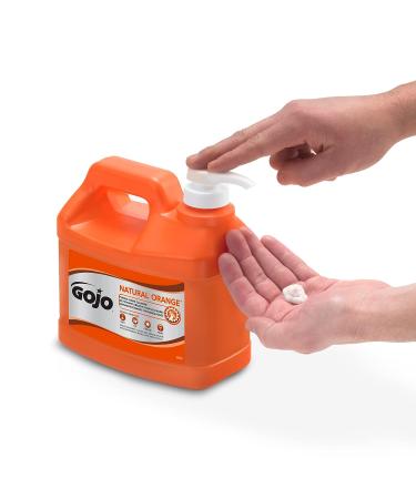 GOJO NATURAL ORANGE Pumice Hand Cleaner 1/2 Gallon - Quick Acting Lotion with Pumice Pump Bottle - Buy Online on GoSupps.com