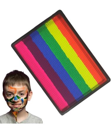  G n rique Face Art Palette - Carnival Makeup Kit Water-Based Color Tray | Rainbow Block Festival Paint Set Skin Decoration Sampler Light Shade Stack - Buy Online on GoSupps.com