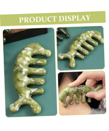 Current Sube Massage Comb - Jade Acupuncture Hair Comb for Muscle Relief & Head Massage | Best Broad Tooth Comb for Relaxation and Wellness - Buy Online on GoSupps.com