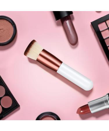 GlasFlength Contouring Fluid Foundation Brush Large Makeup Brush Professional Kabuki Makeup Brush Perfect for Blending Liquid Cream or Powder Cosmetic for Women (White) - Buy Online on GoSupps.com