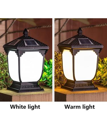 Retro Solar Post Light Outdoor Lighting Aluminum Fence Bollard Column Lamp Courtyard Stigma Light Garden Exterior Pillar Lamp - Buy Online on GoSupps.com