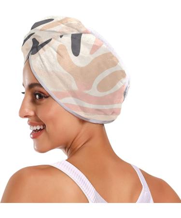Super Absorbent Pink Beige Grey Hair Towels - Quick Drying Turbans 2 Pack for Women & Girls - Buy Online on GoSupps.com
