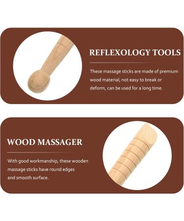 Fomiyes Wooden Acupuncture Rod & Trigger Point Massage Roller Thai Massage Tools for Reflexology & Face Care - Buy Online on GoSupps.com