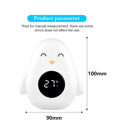 Digital Baby Bath Thermometer - LED Touchscreen Penguin for Safe Water Temperature - BPA Free Kids Swimming & Bathing Thermometer (White) - Buy Online on GoSupps.com