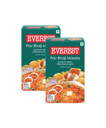Everest Various Seasoning Masala Powder - A Mixture of Spices Adds Taste - Aromatic & Enhances the flavor of the meal - Simplifies & Speeds Up The Cooking Process (Pav Bhaji Masala 100g Pack of 2)