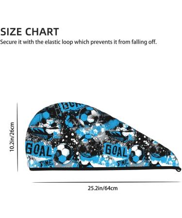 Hair Towel Wrap - Quick Drying Hair Turban with Button | Perfect for Football Fans - Buy Online on GoSupps.com