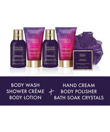 Baylis & Harding Midnight Fig & Pomegranate Luxury Pamper Gift Set - Vegan Friendly | Pack of 1 - Buy Online on GoSupps.com