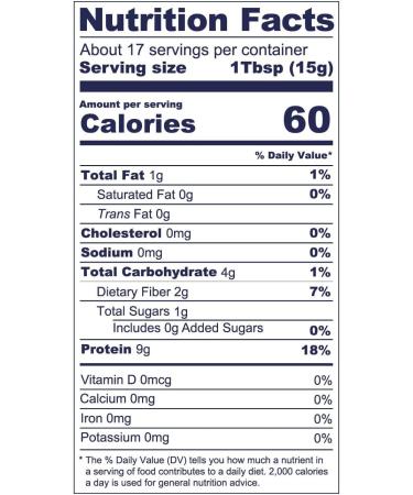 Organic Sacha Inchi Protein Powder - 100% Natural Vegan Gluten-Free 9g Protein Low Carb 9 Essential Amino Acids Omega 3 Rich in Fiber - 8.8 oz - Buy Online on GoSupps.com