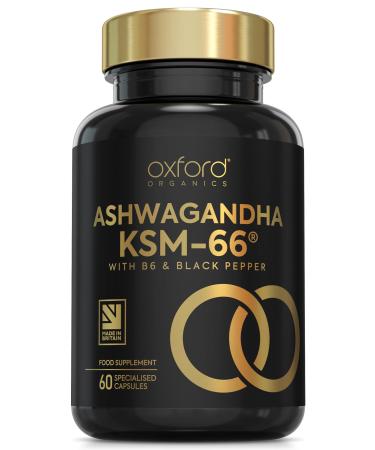 Ashwagandha KSM 66 1281mg | Premium One per Day Formulation | High Strength KSM 66 Ashwagandha Capsules Root Extract Boosted with Vitamin B6 & Black Pepper | 2 Month Supply | Locally Made in The UK