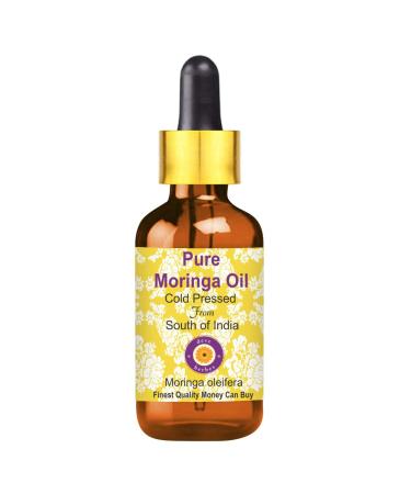 Deve Herbes Pure Huile de Moringa (Moringa oleifera) avec compte-gouttes en verre Press Froid qualit th rapeutique naturelle 15ml (0 5 oz)