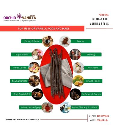 Pompona Vanilla Beans Mexican Cure Madagascar (1/4 Pound) - Buy Online on GoSupps.com