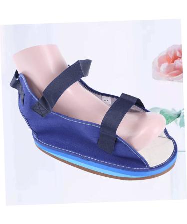 GLEAVI Square Toe Sandals for Women - Ankle Braces for Broken Feet - Foot Protective Shoes for Fracture Care - Blue - Buy Online on GoSupps.com