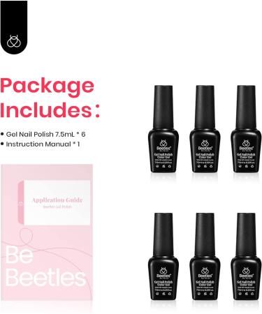 Beetles Gel Nail Polish Kit - 6 Spring Summer Neon Colors | Soak Off | Cured with Nail Lamp | Manicure & Nail Art Set - Buy Online on GoSupps.com