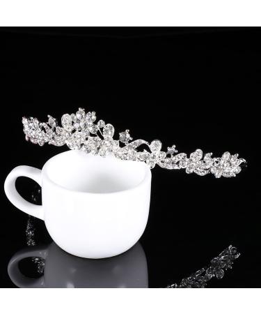 Exceart Luxury Rhinestone Flower Strass Crown Tiara | Bridal Diadem for Weddings Cosplay & Balls - Buy Online on GoSupps.com