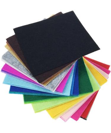 42pcs Assorted Color Felt Fabric Sheets 4x4 - DIY Craft Squares Nonwoven 1mm Thick - 10*10cm - Buy Online on GoSupps.com