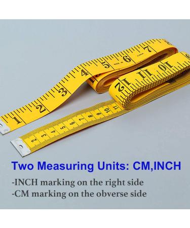 SumVibe 120 Inches/300cm Soft Tape Measure - Yellow 2-Pack for Sewing Tailor Cloth & Body Measurement - Buy Online on GoSupps.com