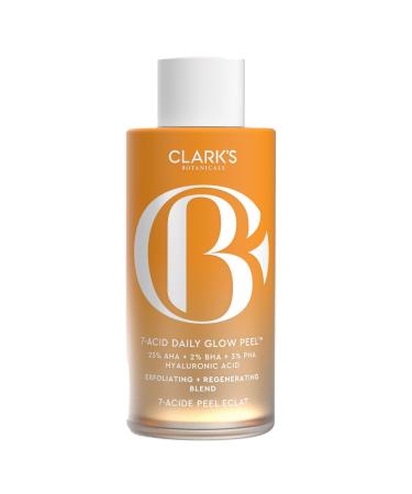 Clarks Botanicals 7-Acid Daily Glow Peel: AHA BHA Chemical Peel for Face Purify Pores Regenerate & Brighten Skin All Skin Types 4.2 Oz (Pack of 1) 4.2 Fl Oz (Pack of 1)
