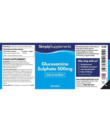Easy to Swallow Glucosamine 500mg | Active Lifestyle Support | 2X 180 Tablets | Manufactured in The UK - Buy Online on GoSupps.com