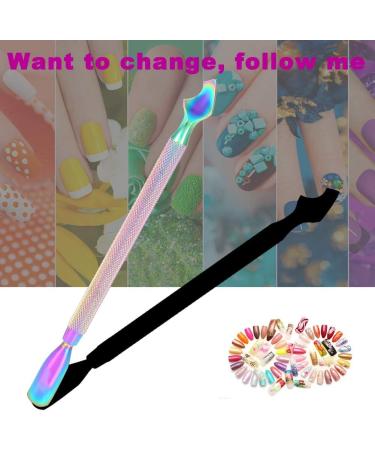 Stainless Steel Cuticle Pusher Dual Sided Nail Art Tool Edge Spoon Shaped Remover and Cleaner for Manicure Professional Grade Durable and Hygienic Ideal for Home and Salon Use - Buy Online on GoSupps.com
