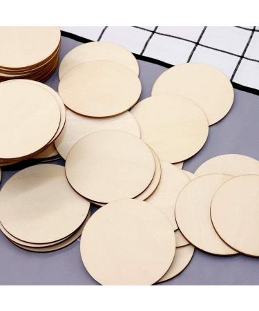 80pcs 3 Inch Unfinished Wood Circles for Crafts - Wooden Coasters, DIY Projects, Home Decor - Blank Wood Slices for Children and Students - Buy Online on GoSupps.com