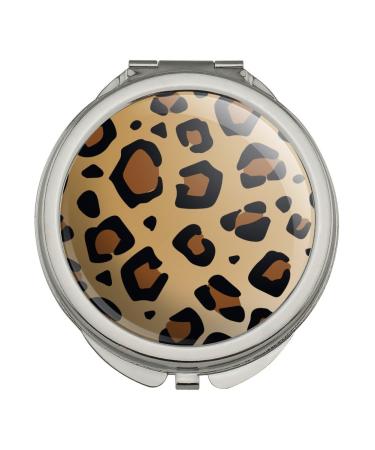 GRAPHICS & MORE Leopard Print Animal Spots Compact Travel Purse Handbag Makeup Mirror