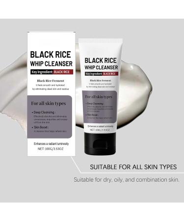 Black Rice Exfoliant Facial Cleanser Gentle Exfoliating Face Wash Moisture Face Exfoliator Foaming Cleanser Revitalizes and Softens Skin for Oily to Normal Skin Men and Women - Buy Online on GoSupps.com