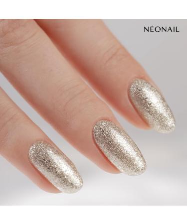 NEONAIL UV Nail Polish Base Coat Gel - Glitter Effect Base Gold Twinkle 7.2ml | Long-lasting Gel Varnish for Stunning Nails - Buy Online on GoSupps.com