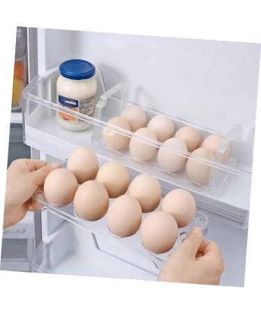 Zerodeko 2 Pcs Transparent Egg Lattice Plastic Drawers Fridge Egg Container Kitchen Supplies Eggs re-usable - Buy Online on GoSupps.com