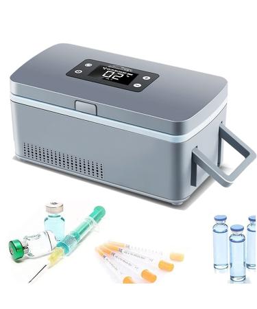 Portable Insulin Cooler Insulin Cold Box with Battery Car Travel Refrigerator Electric Cold Storage Box 2-8 for Keeping Diabetes Drug Cooler 220V-Battery*1 Battery*1 220V