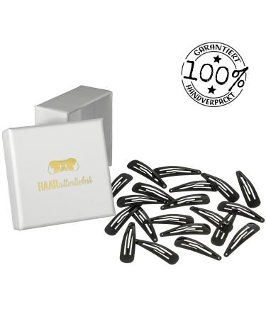 HAARallerliebst Hair Clips (20 pcs) - Black 5 cm Hair Accessories with Storage Box (White) - Perfect for International Shipping - Buy Online on GoSupps.com