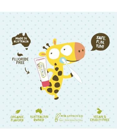 Jack N Jill Kids Natural Toothpaste - Fluoride-Free Organic Banana & Blueberry Flavor - BPA & SLS Free - 1.76 oz (Pack of 2) - Buy Online on GoSupps.com