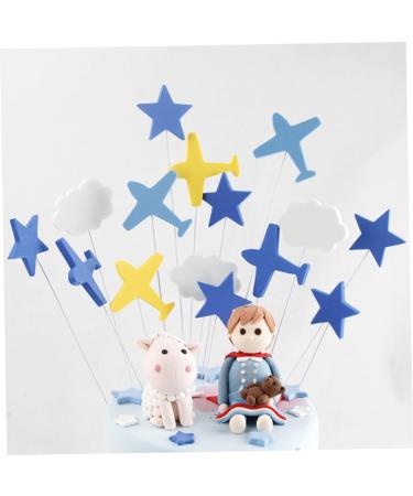 Warmhm 48 Pcs Decor Top Hat Cupcakes Plane Cake Toppers Cloud Cupcake Toppers The Clouds Insert Card Baby As Shownx3pcs mediumx3pcs - Buy Online on GoSupps.com