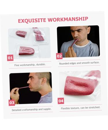 Buy Toyvian 4-Piece Realistic Fake Long Tongue Silicone Props - Perfect for Adult Performances and Fun Trickery - Buy Online on GoSupps.com