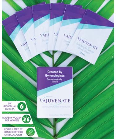 VAJUVENATE Vulvar Cream 6-Pack with Coconut Oil, Vitamin E & Shea Butter for Vaginal Relief - Anti-Itch Moisturizer Recommended by Five OB/GYNs - Buy Online on GoSupps.com